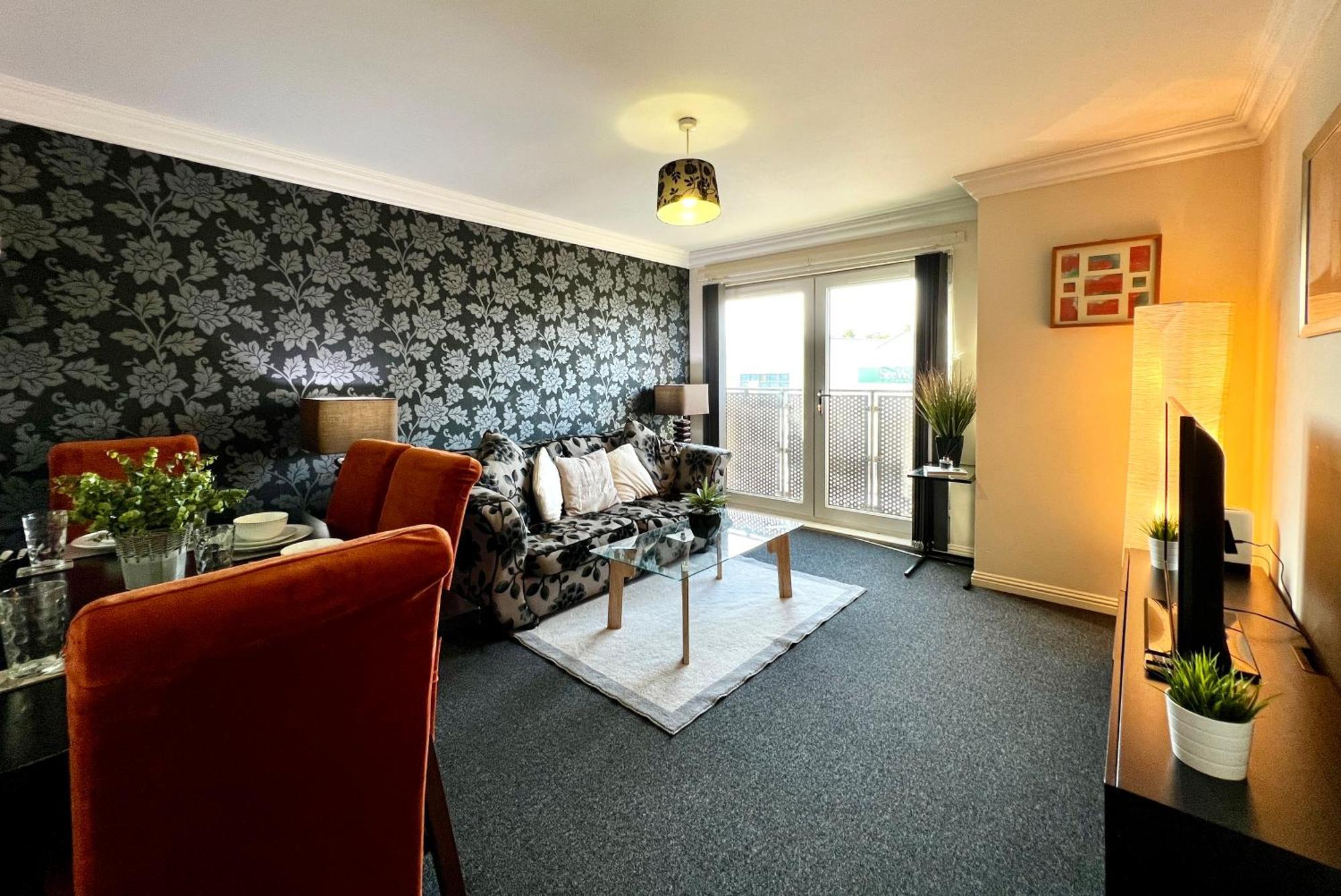 Apartamento Stylish Modern Flat With Juliet Balcony & Parking Glasgow Exterior foto